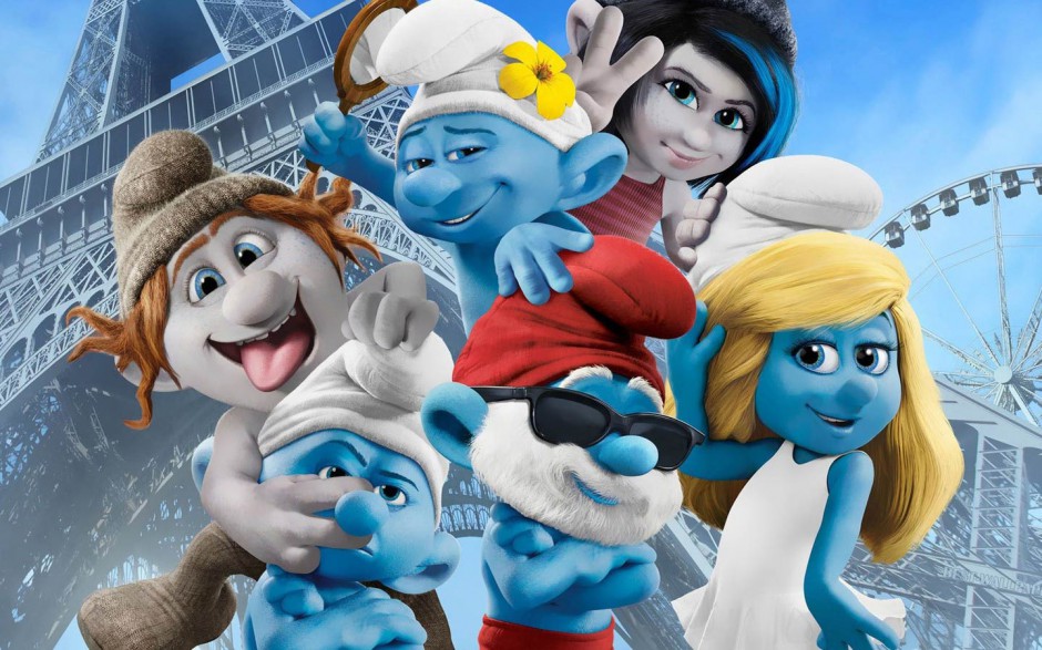 可爱卡通桌面壁纸高清《蓝精灵2》