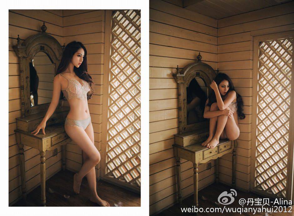 冷艳美人模特丹宝贝Alina微博曝私房照