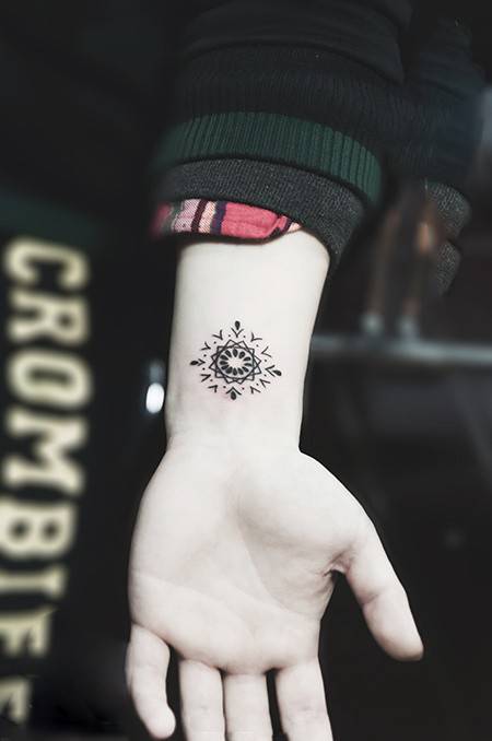 非主流小清新手腕纹身2016最潮图腾纹身图案