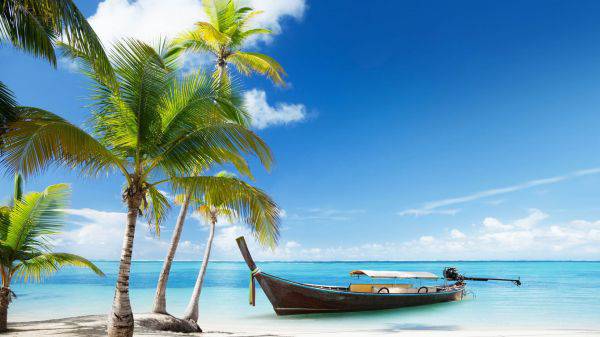 大海沙滩风光唯美意境图片