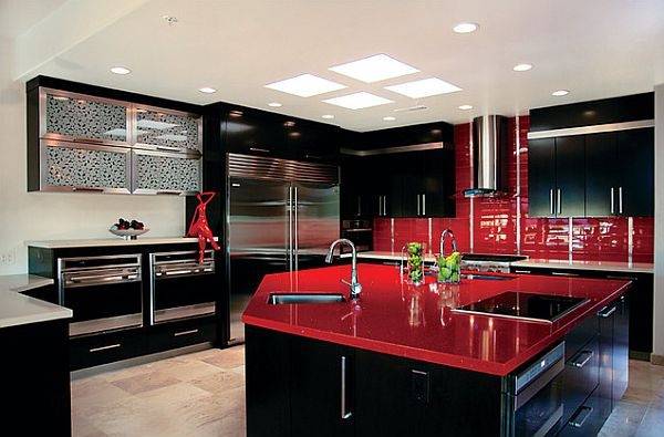 新房现代中式厨房装修设计图片