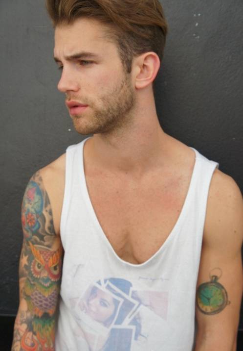 盘点欧美男模个性时尚纹身图案