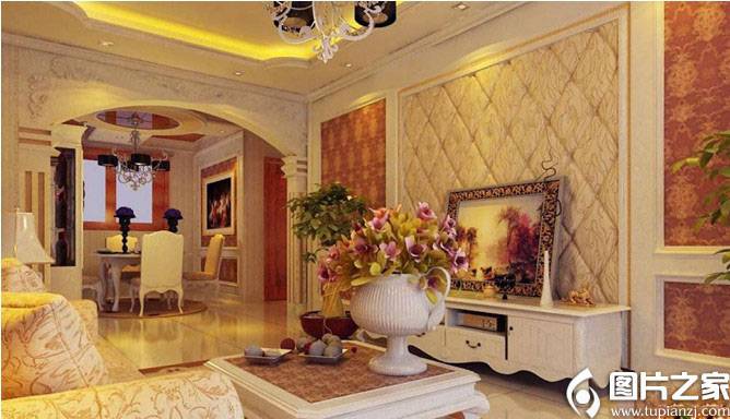 韩式田园客厅装修效果图舒适甜美