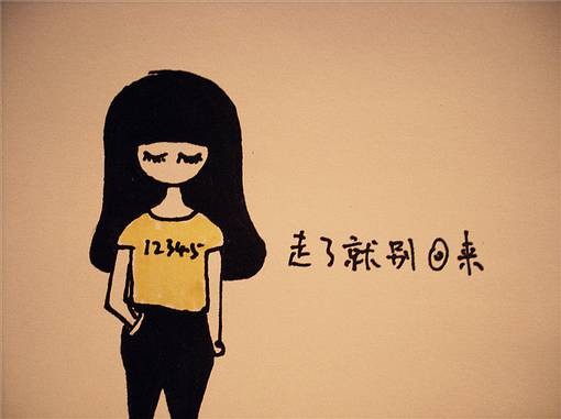 少女超萌正能量漫画素描图片壁纸