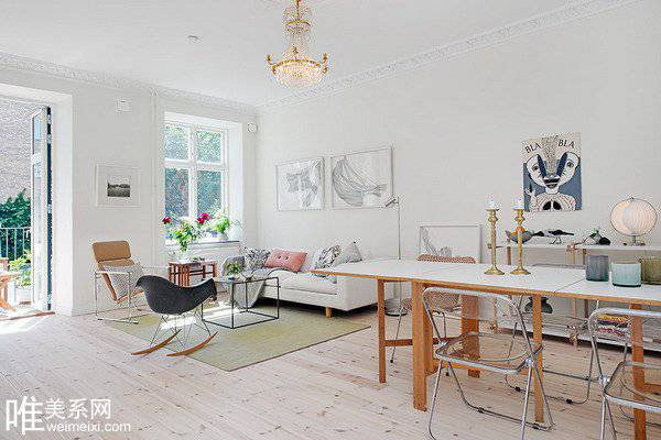 瑞典小清新格调一居室小户型装修图