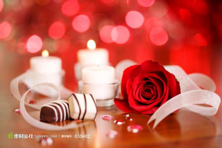情人节巧克力玫瑰花浪漫唯美主题美图