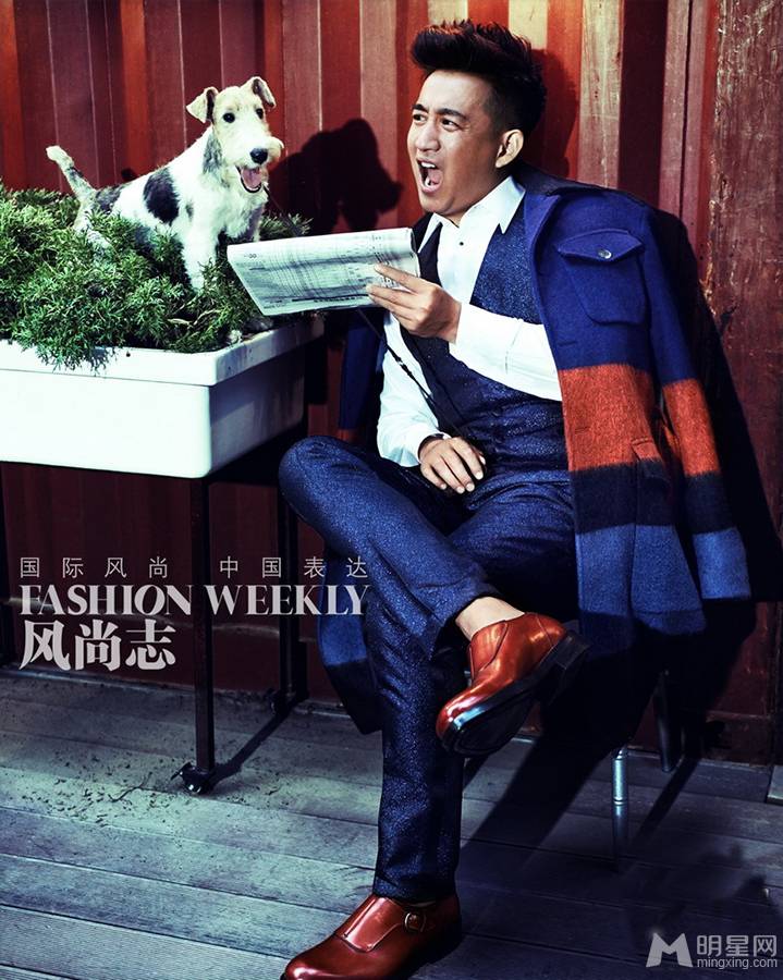 黄磊携妻女帅气拍摄写真 一家甜蜜温暖爱意浓