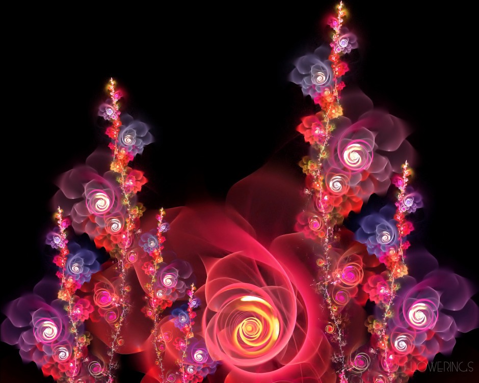 高清梦幻非主流3D唯美花朵壁纸