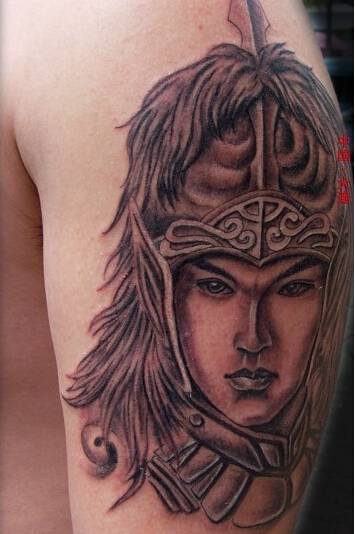 赵云手臂纹身图案精致霸气