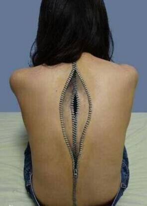 炫酷的后背3d女纹身图案大全图片