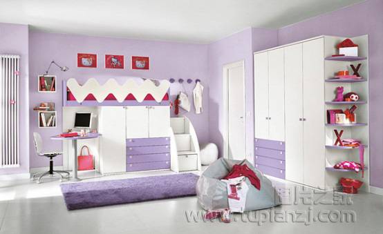 小户型儿童卧室室内整洁温暖设计效果图