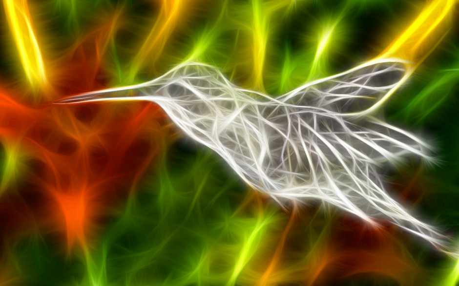 高清炫酷动物光耀线3d桌面壁纸