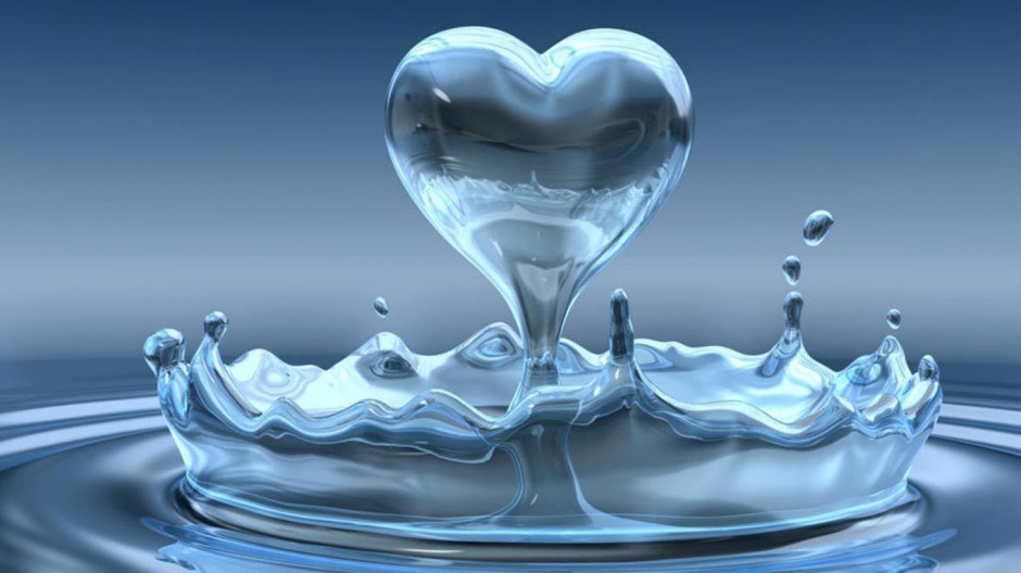 3D立体水滴爱心精美背景素材