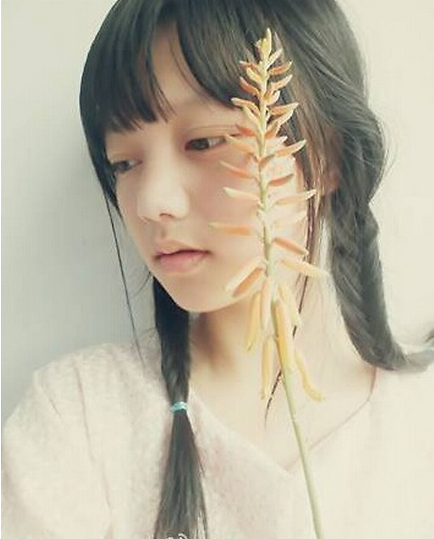 麻花辫16岁真实的女生图片