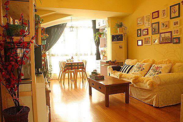 混搭风格70平米小平房唯美小清新装修图片