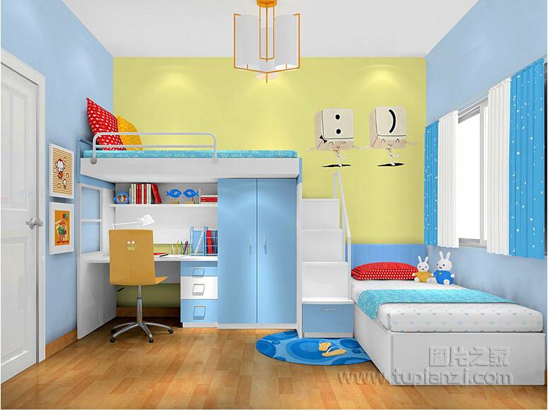 色彩斑斓的可爱儿童房装修效果图欣赏