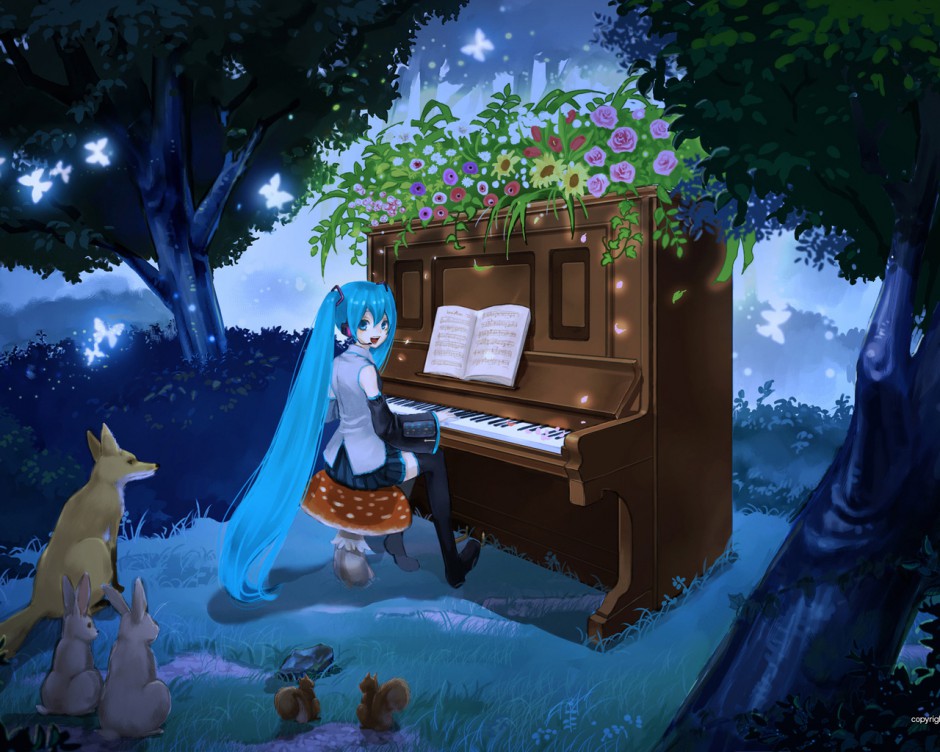 漂亮的动漫图片之初音未来三神曲