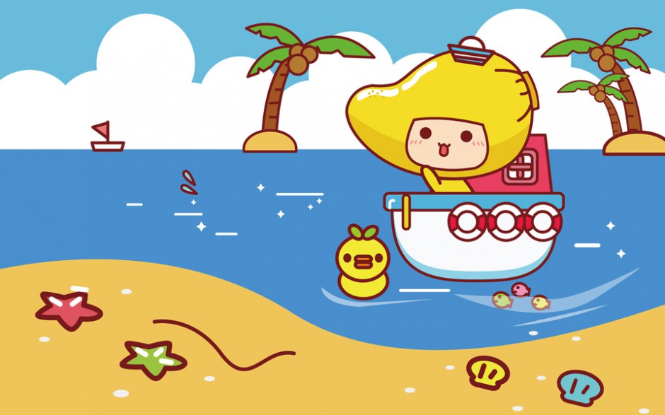 可爱的芒果仔高清电脑壁纸