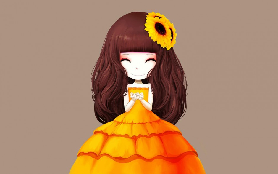 简约花花公主养眼桌面壁纸