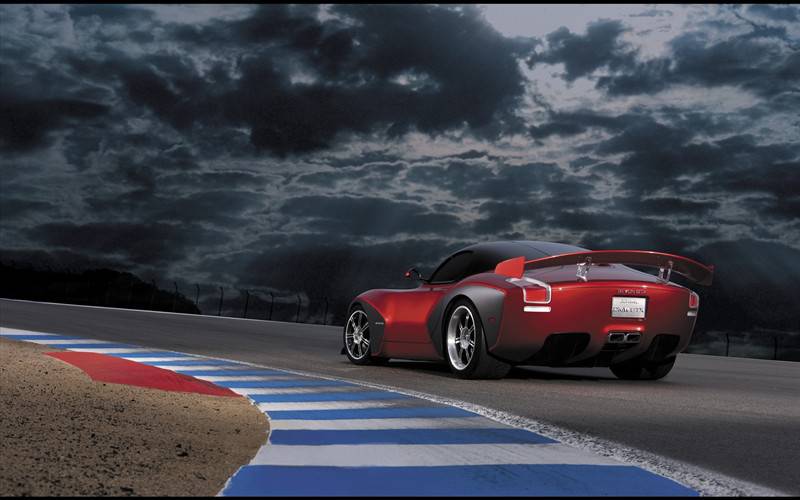 超前卫设计红色跑车汽车图片