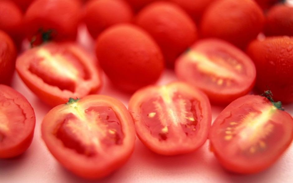 红彤彤诱人番茄精致食物壁纸