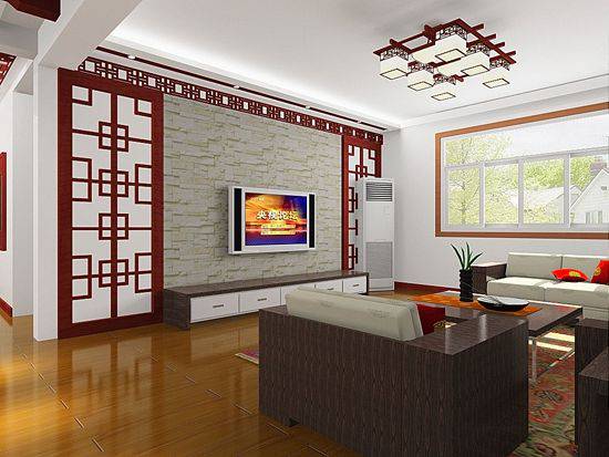 中式别墅客厅装修效果图大气奢华