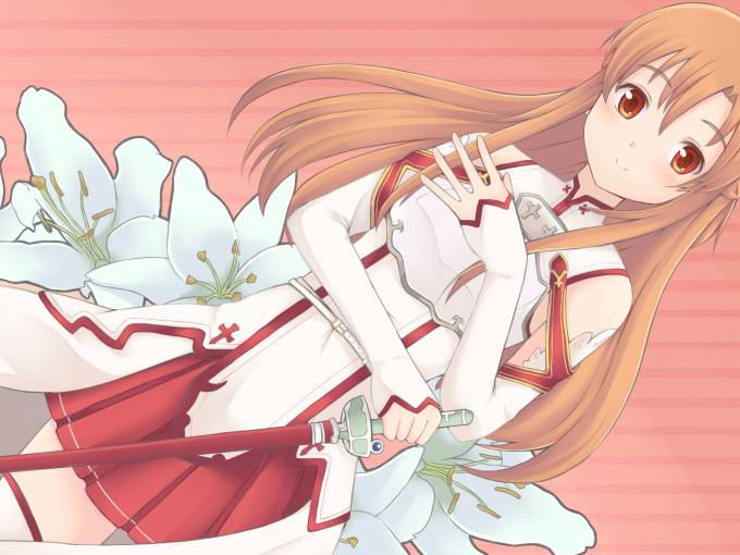 动漫图片 可爱刀剑神域亚丝娜