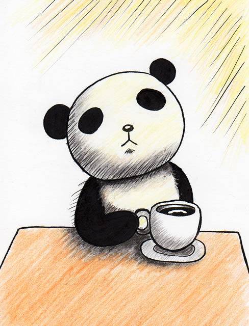 卡通可爱熊猫创意插画图片