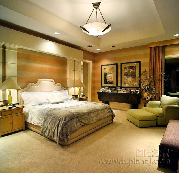 卧室豪华时尚现代吊顶装修效果图