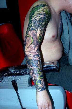 好看的手臂个性花臂纹身图案