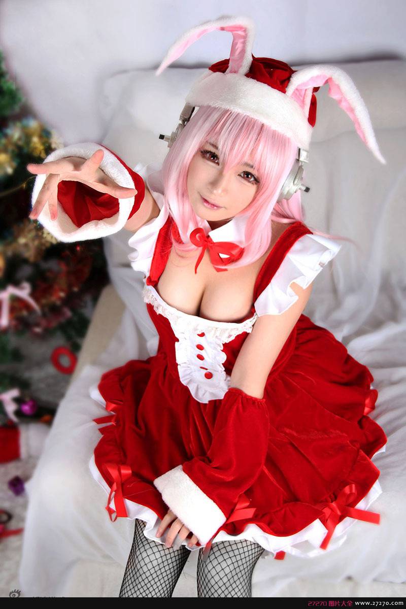 千夜未来惊艳圣诞cosplay福利