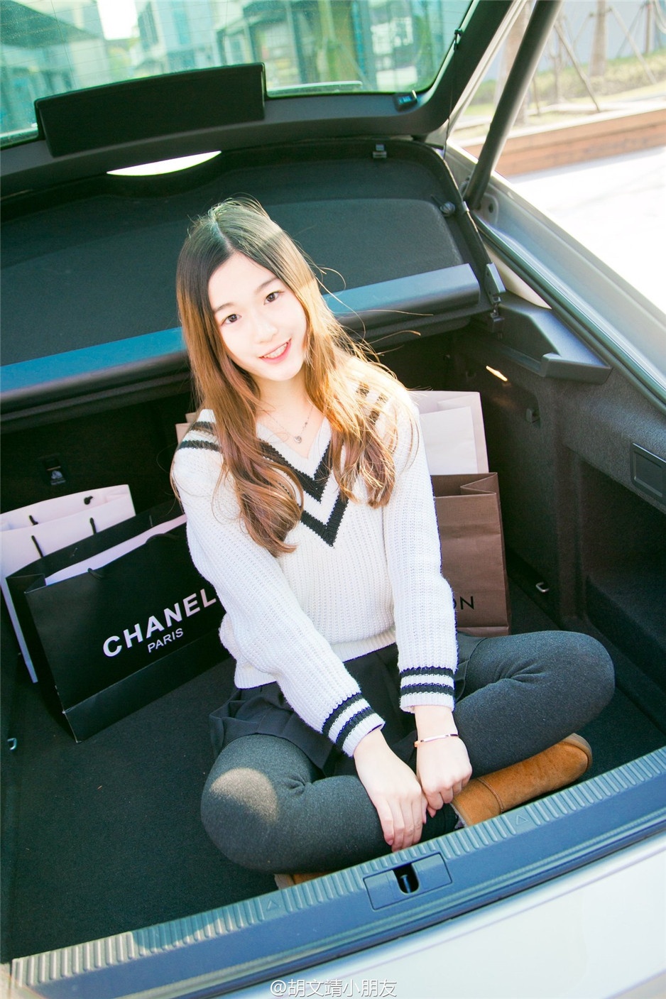 清纯学生妹胡文靖微博高清照片