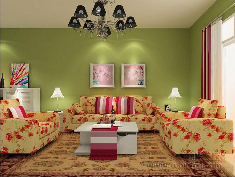 简约沙发背景墙效果图浪漫时尚
