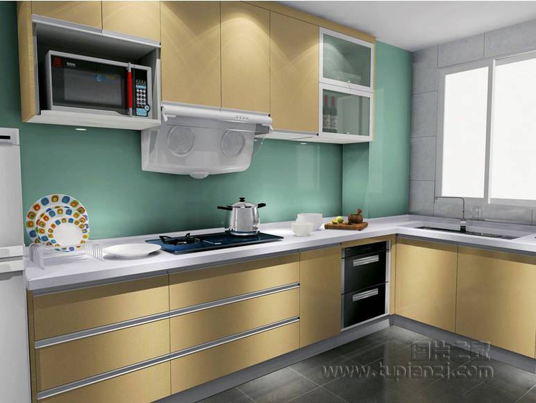 简约现代厨房装修效果图明亮整洁