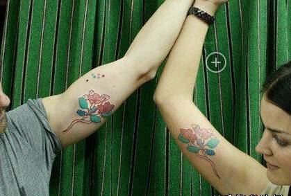 三叶草情侣创意纹身图集