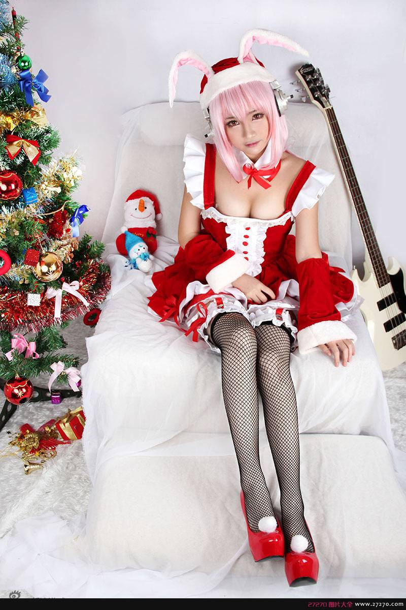 千夜未来惊艳圣诞cosplay福利