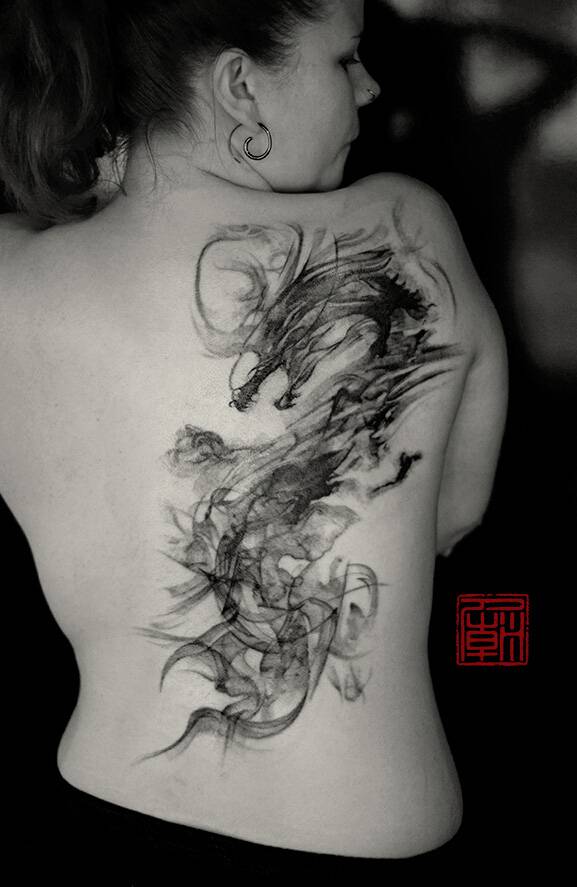 复古中国风个性图腾精美纹身