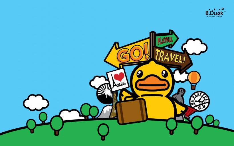 大黄鸭超可爱卡通高清桌面壁纸