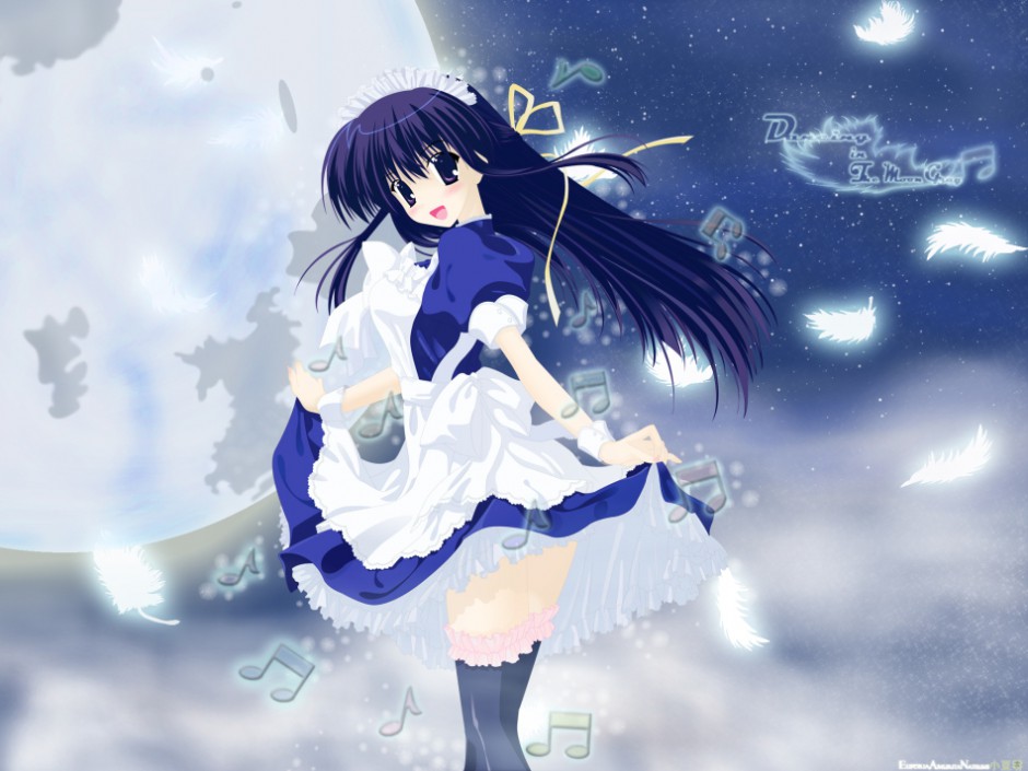 动漫图片邪恶女生可爱紫色服饰