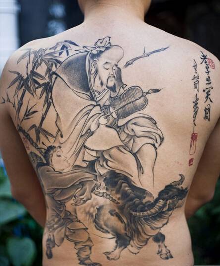 后背纹身图案玩转精致中国风