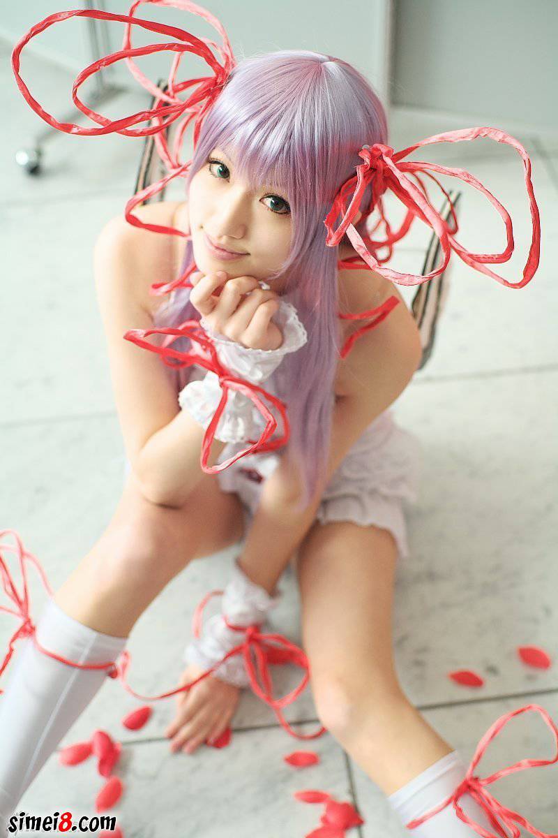 cosplay图片紫色头发的萌妹子一枚