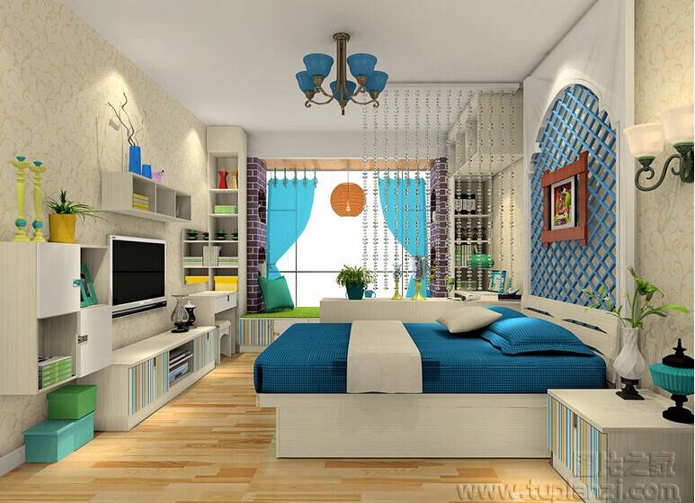浪漫梦幻的韩式风格卧室装修效果图欣赏