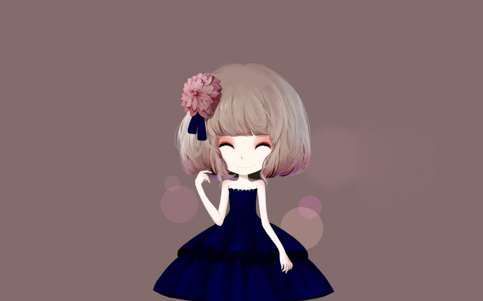 简约花花公主养眼桌面壁纸