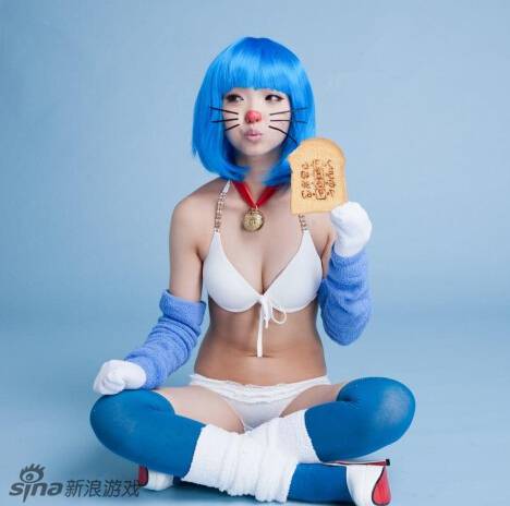 性感比基尼萌妹变身猫咪cos图