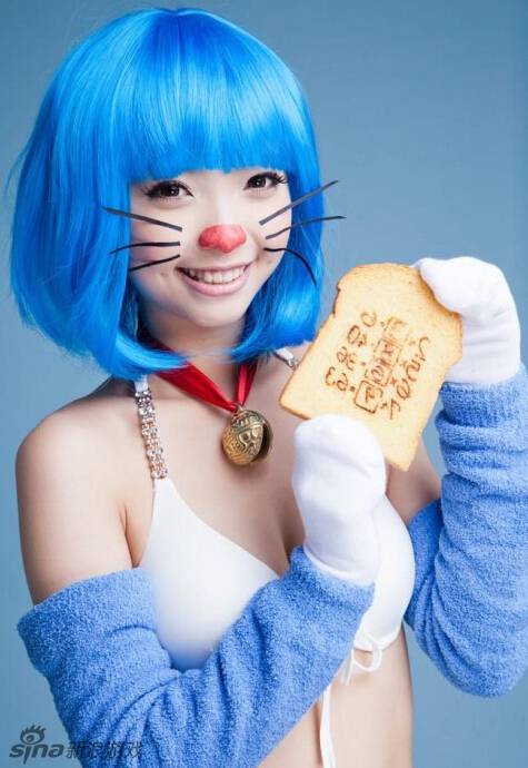 性感比基尼萌妹变身猫咪cos图