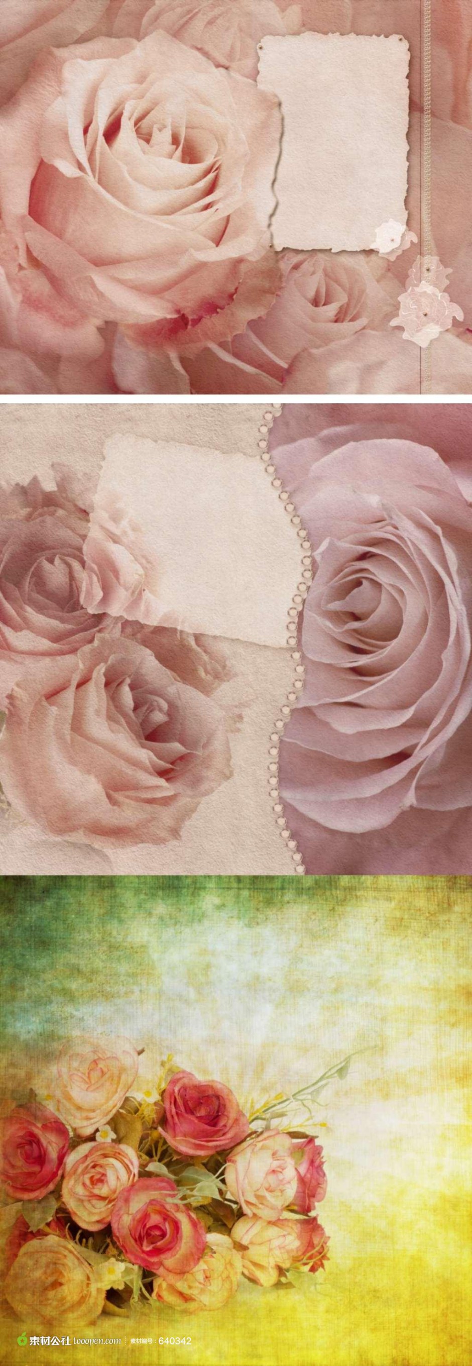 玫瑰水彩画清新精美图片素材