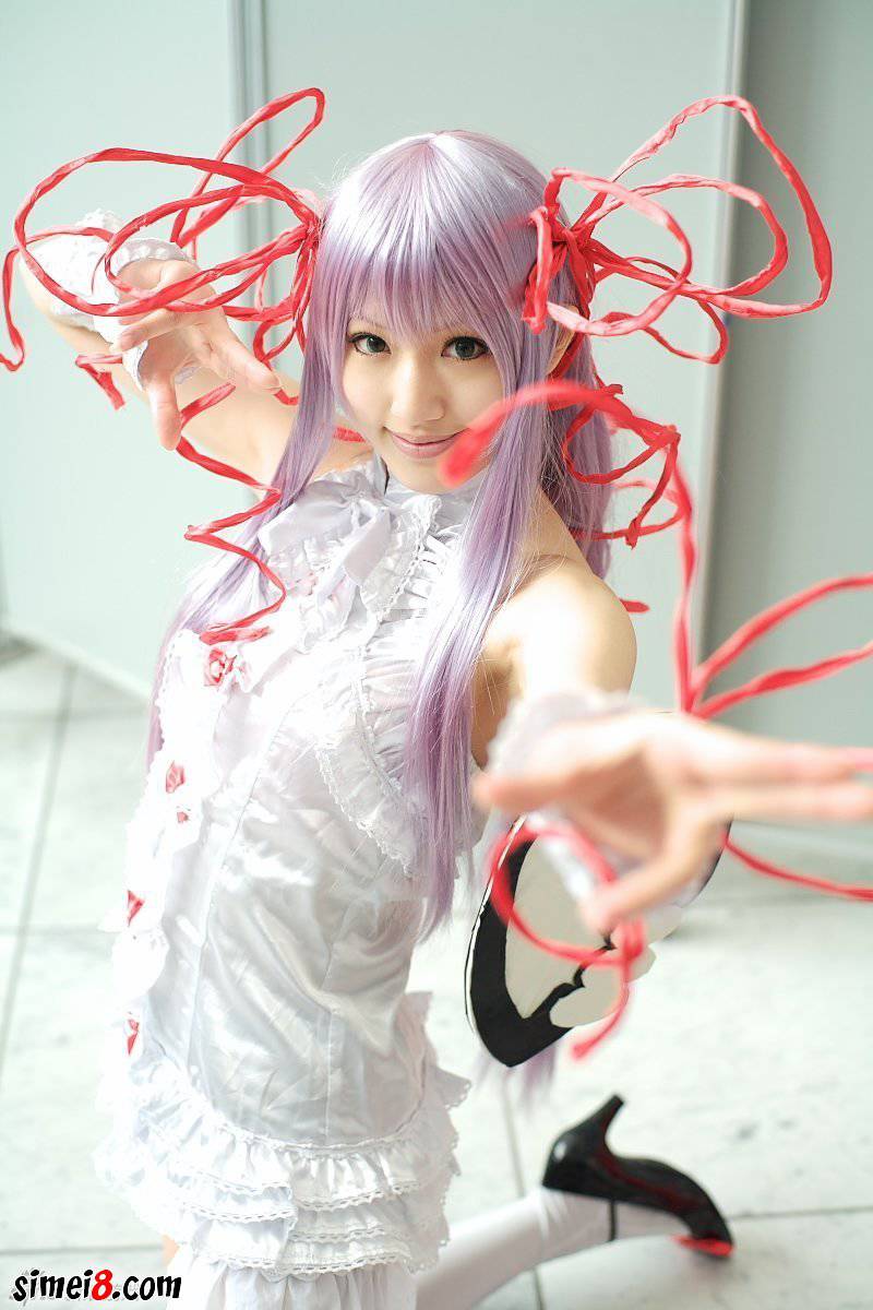 cosplay图片紫色头发的萌妹子一枚