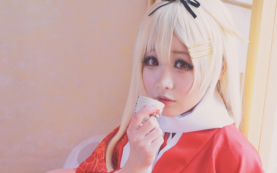 舰娘可爱萝莉cosplay天津风高清壁纸