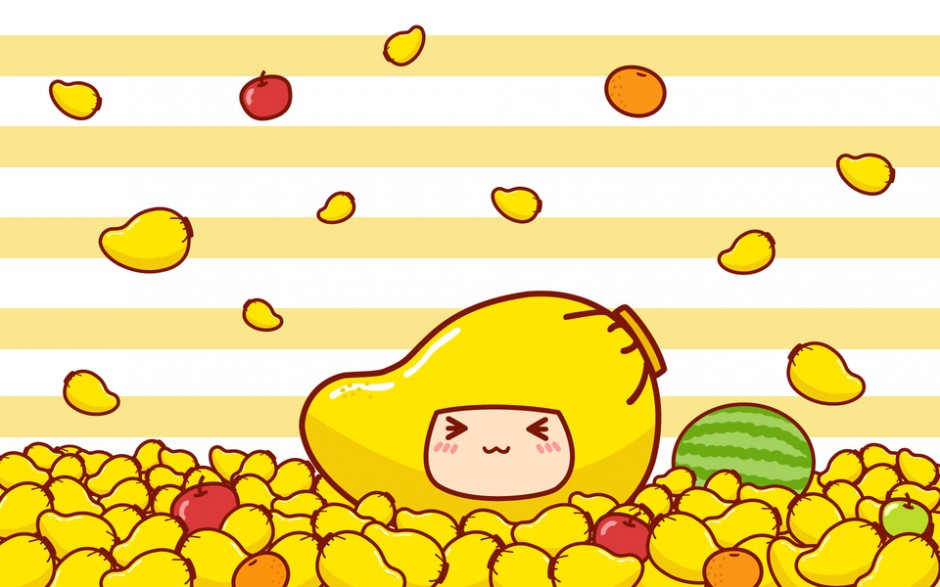 可爱的芒果仔高清电脑壁纸
