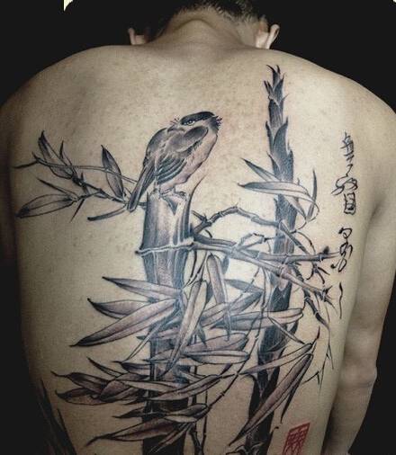 后背纹身图案玩转精致中国风